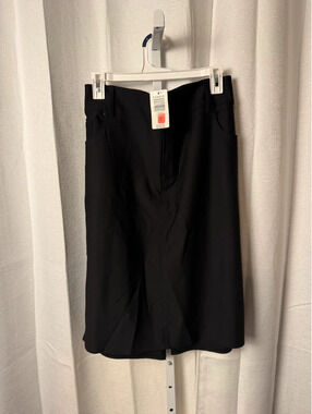 Torrid Black Midi Skirt Size 24 Rayon Nylon Spandex